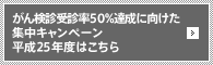 がん検診受診率50%達成に向けた集中キャンペーン平成25年度はこちら