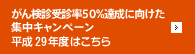 がん検診受診率50%達成に向けた集中キャンペーン平成29年度はこちら