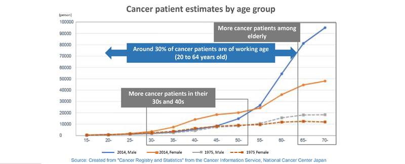 Cancer patient estimates by age group