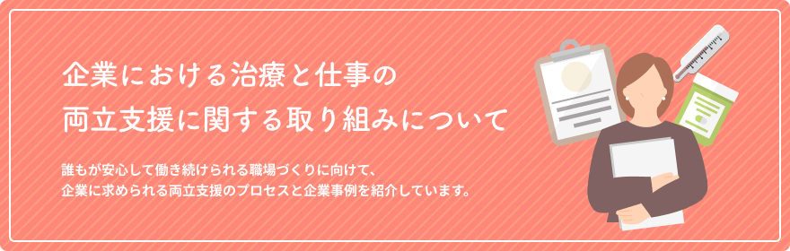 企業における治療と仕事の両立支援に関する取り組みについて