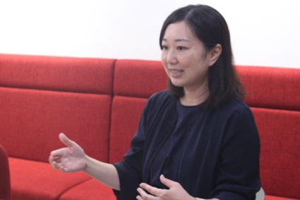 インタビューの様子