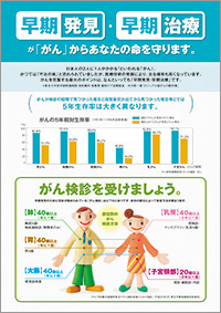 画像：自治体と作成した「早期発見・早期治療」チラシ