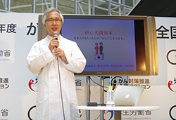 がんについてミニ講座を行った中川准教授